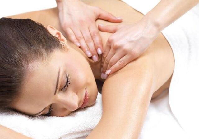 Manual massage procedure for cervical osteochondrose