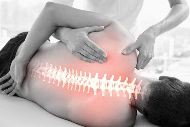 Manual therapy of osteochondrosis of the thoracic spine